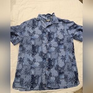 Tropical Blue Men's Casual Shirt